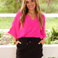 Amy Ruffle Sleeve Top, Pink