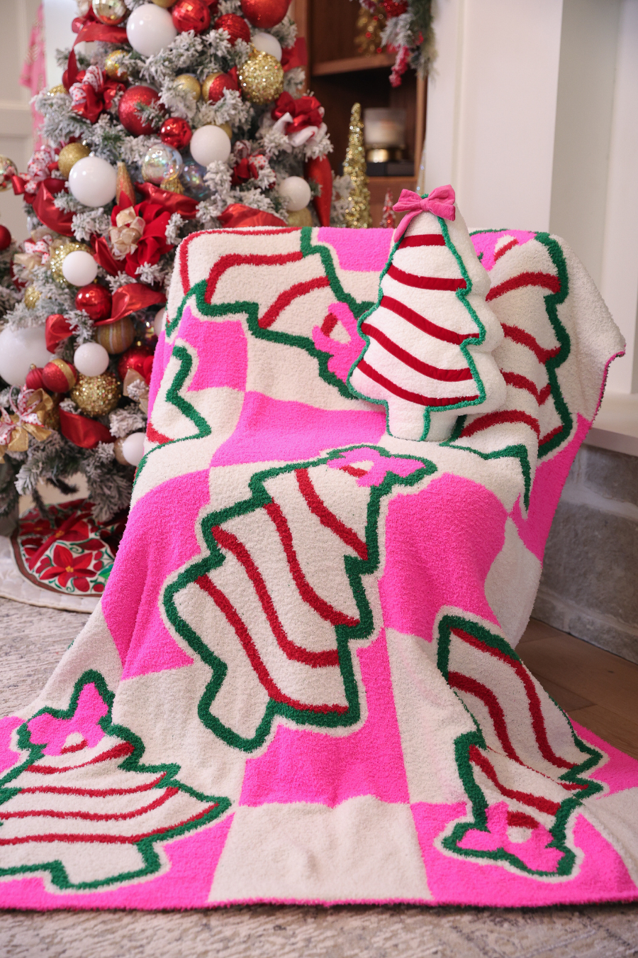 PREORDER- Checkered Bow Christmas Treat Blanket