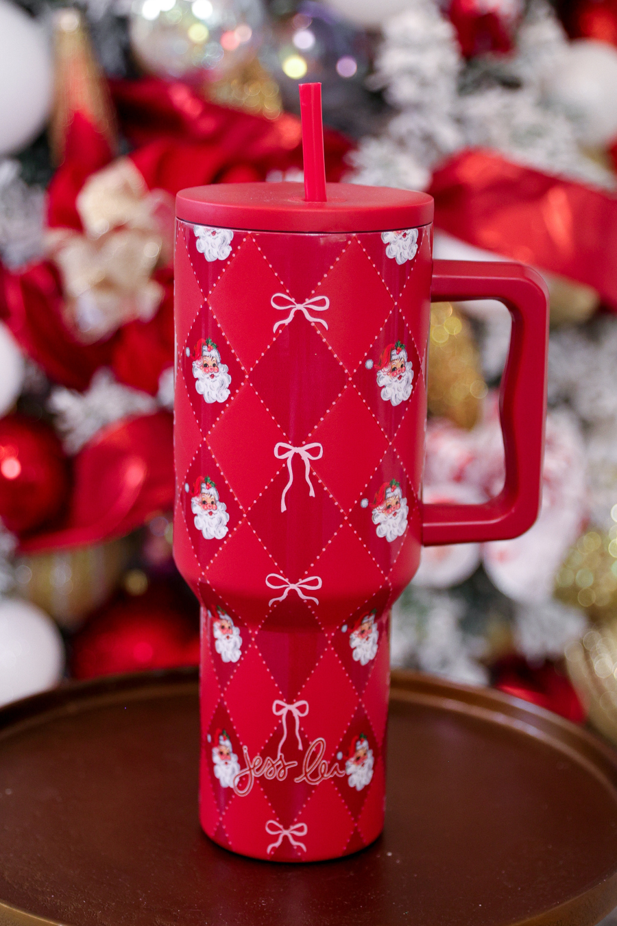 PREORDER- Santa's Signature Bow Tumbler