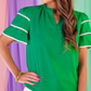 Carissa Ric Rac Top, Green