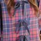 PREORDER- Betty Bow Top - Patterned In Plaid