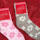 Floral Fuzzy Socks