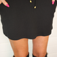 PREORDER- Well Loved Ribbed Skort- Black