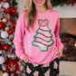 Foil Bow Christmas Treat Luxe Pullover