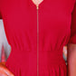 PREORDER- Tinsley Zipper Dress- Red