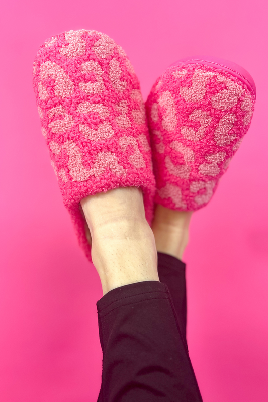 Pink Leopard Slippers