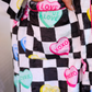 PREORDER- Legacy Lounge Robe- Checkered Conversation Hearts