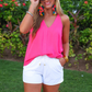 Solid White Everyday Shorts