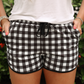 Black Gingham Everyday Shorts