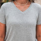 Jess Lea Basic Tee- Heathered Grey