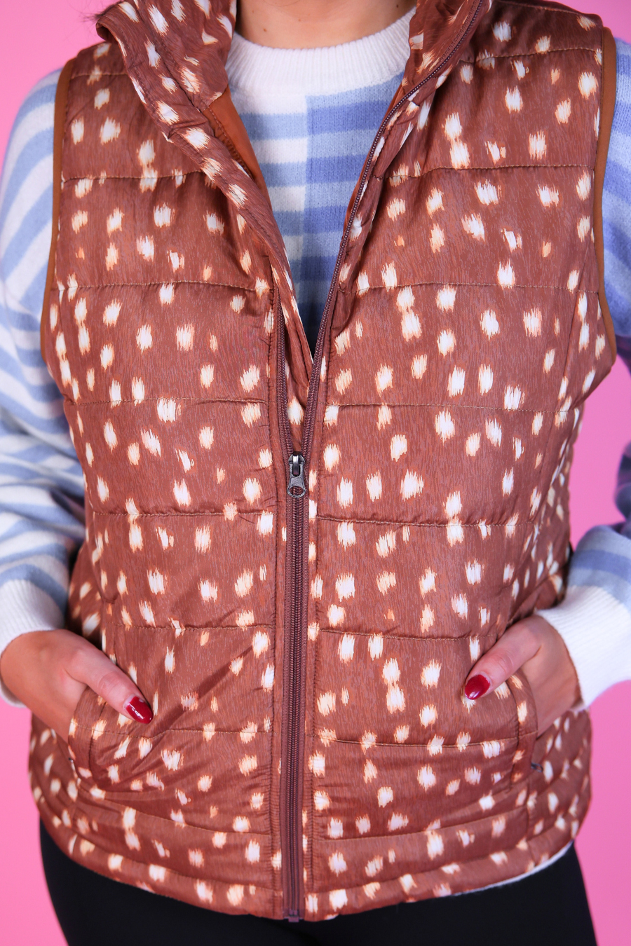 PREORDER- Delilah Puffer Vest- Oh Deer