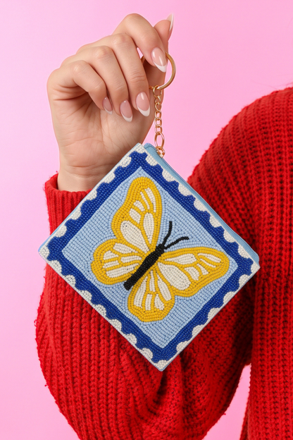 PREORDER- Beaded Coin Purse- Butterfly