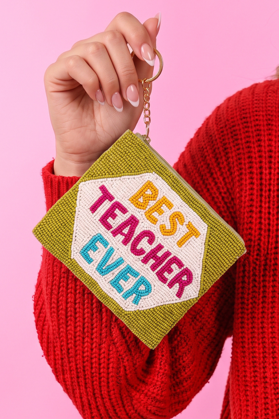 PREORDER- Beaded Coin Purse- Best Teacher Ever