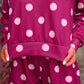 PREORDER- Luna Luxe Pullover Set- Pink Polka Dot
