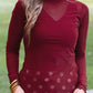 PREORDER- Kate Mesh Top- Burgundy