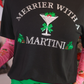 Merrier with a Martini Sequin Embroidered Tee