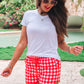 PREORDER- Red Gingham Everyday Shorts