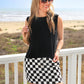 PREORDER- Checkerboard Checkered Skort