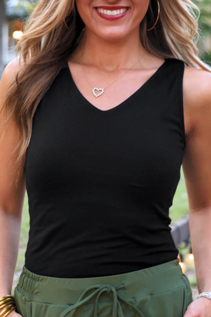 Haven V-Neck Bodysuit- Black