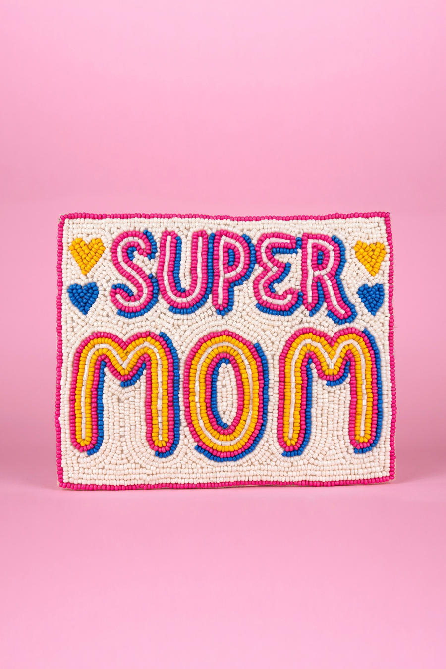 PREORDER- Beaded Coin Purse- Super Mom