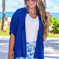 Sutton Button Up Top- Royal Blue
