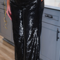 PREORDER- Bring the Sparkle Sequin Pants- Black