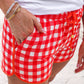 PREORDER- Red Gingham Everyday Shorts