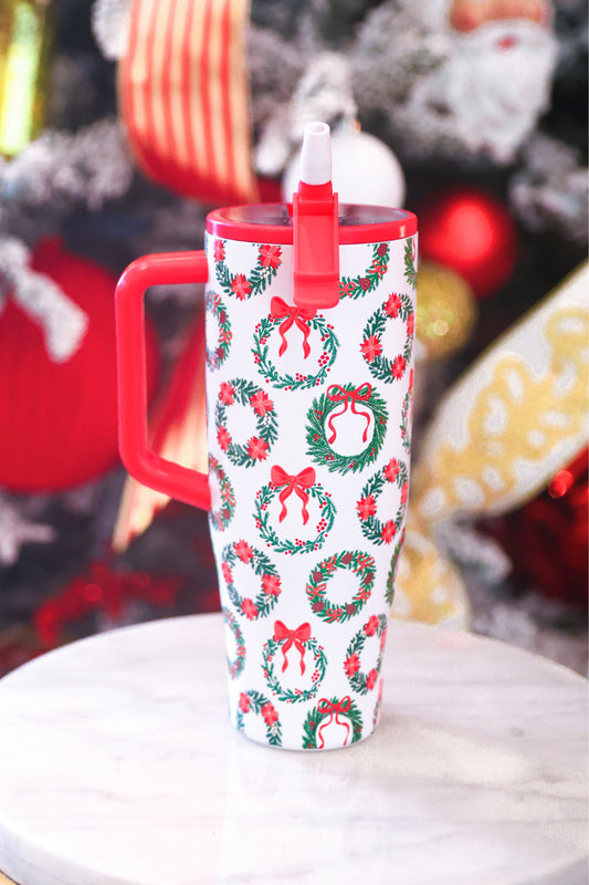 PREORDER- Ribbon Wreath Sleek Tumbler
