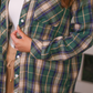 PREORDER Lola Flannel Tunic Top- Green