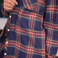 PREORDER Lola Flannel Tunic Top- Navy