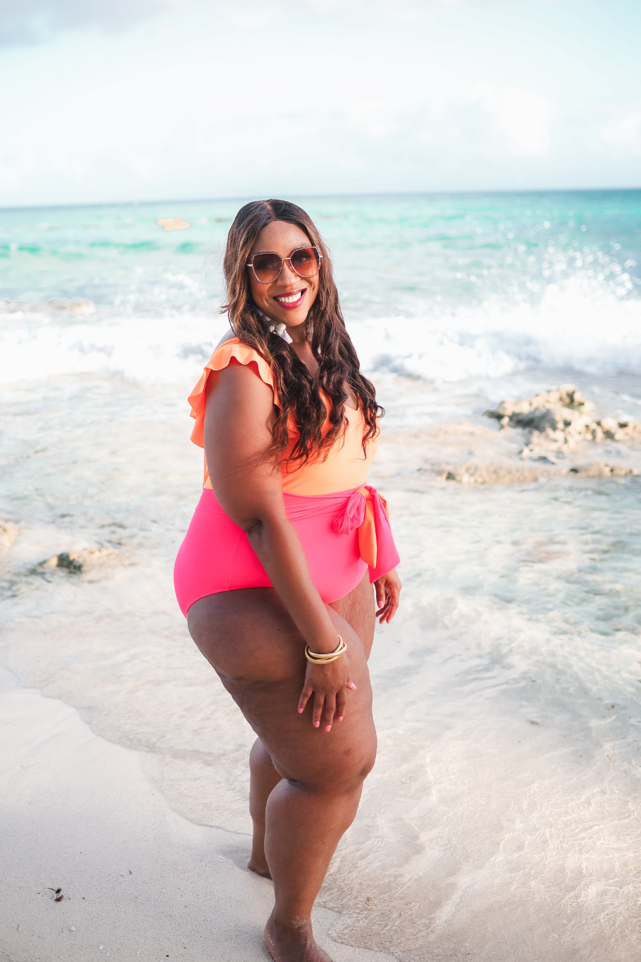 Laying Poolside Color Block Swimsuit - Jess Lea Wholesale