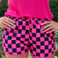 PREORDER- Pink And Black Checkered Everyday Shorts