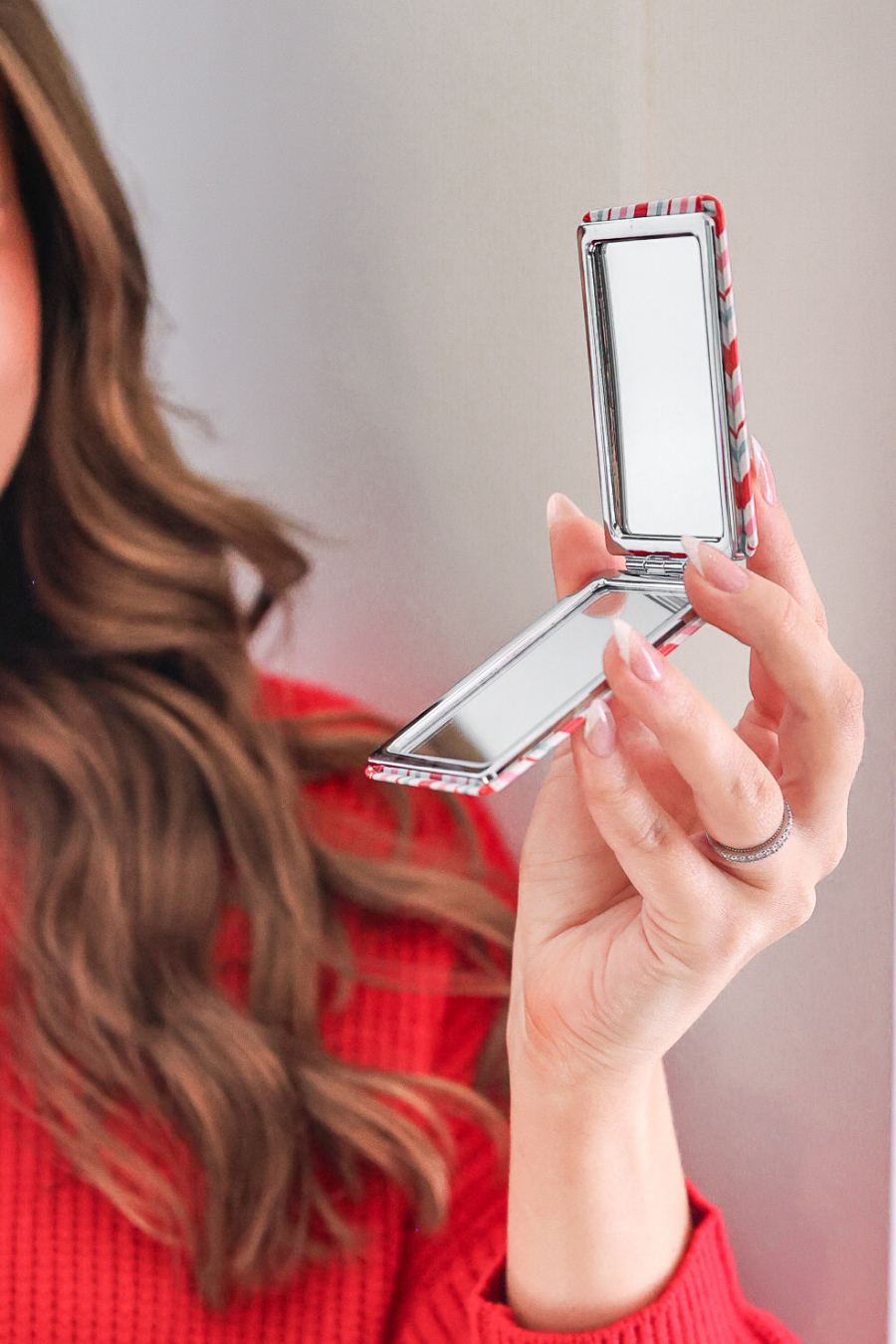Candy Cane Stripes Compact Mirror