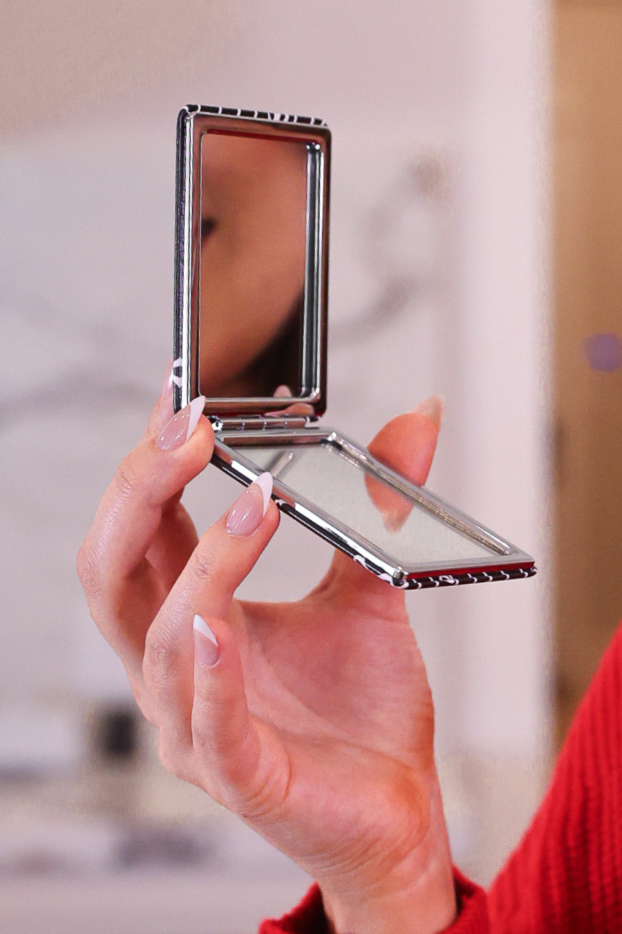 Bows and Stripes Compact Mirror