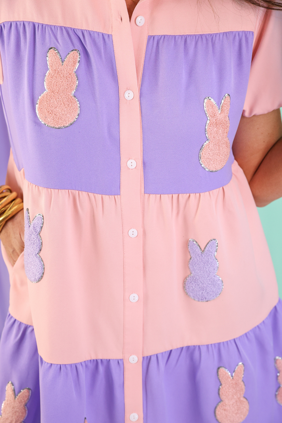 Easter Bunny Button Up Dress