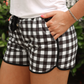 PREORDER- Black Gingham Everyday Shorts