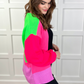 Happy Vibes Color Block Cardigan