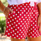 PREORDER- Easy Win Polka Dot Boxer Shorts- Red