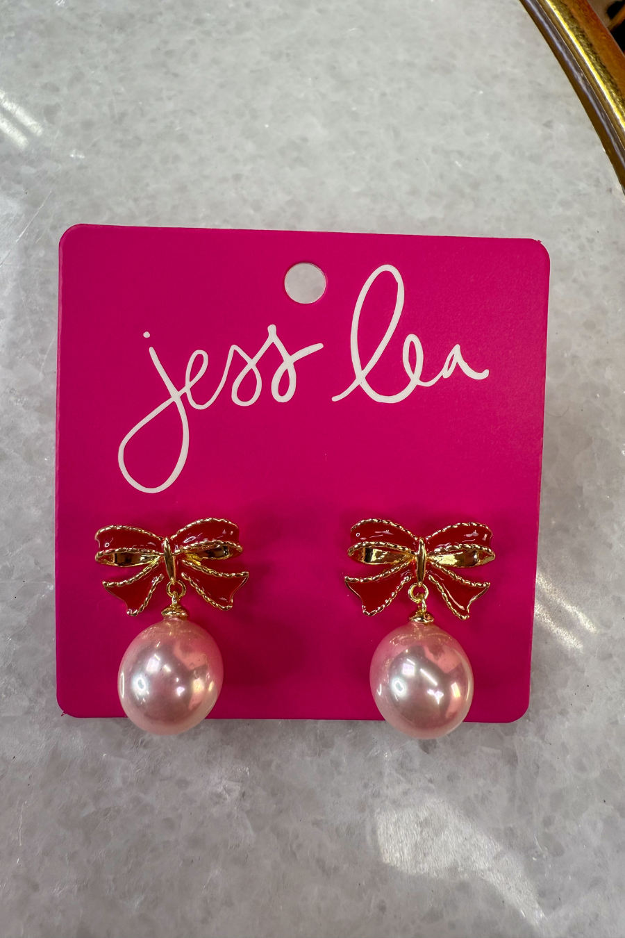 Festive Bow Drop Earrings