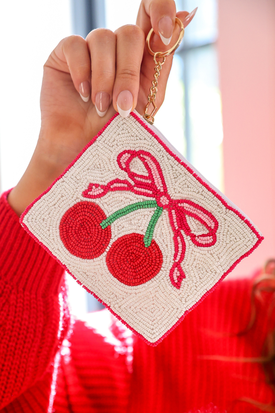Cherry Bow Coin Purse