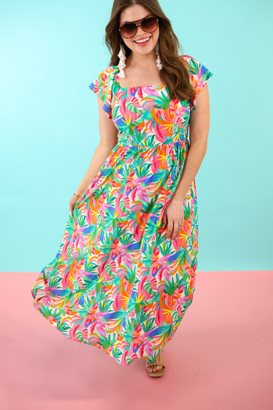 PREORDER-Take Me To Cabo Tropical Dress