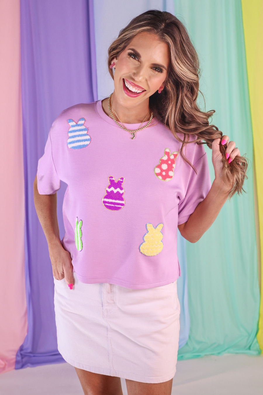 Calling My Peeps Chenille Top
