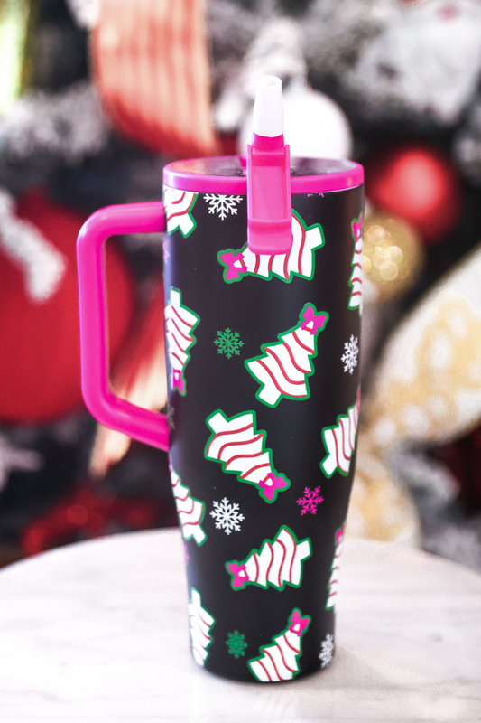 PREORDER- Bow Christmas Treat Snowflake Sleek Tumbler