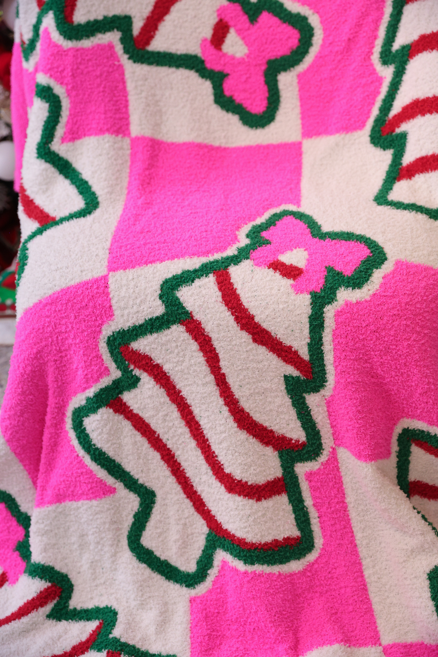 PREORDER- Checkered Bow Christmas Treat Blanket