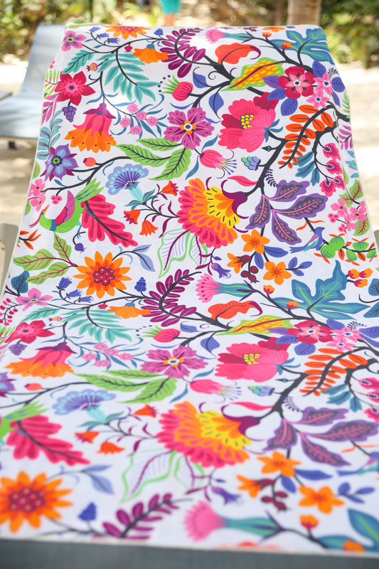 Fiesta Time Towel, White