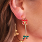 Jingle Bow Hoop Earrings