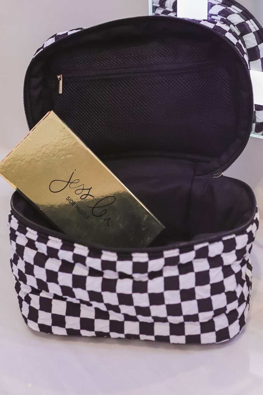 Jetsetter Quilted Bag- Checkerboard Checkered