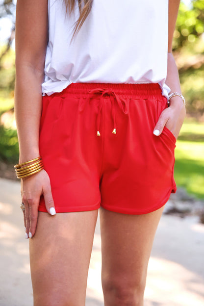 PREORDER- Solid Red Everyday Shorts