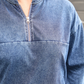 PREORDER- Refined Denim Quarter Zip Pullover
