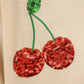 Tropical Fruit Sequin Patch Top